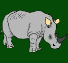 Dibujo Rinoceronte pintado por dael