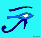 Dibujo Ojo Horus pintado por lore