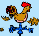 Dibujo Veletas y gallo pintado por SEBASTIAN