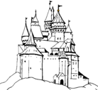Dibujo Castillo medieval pintado por g