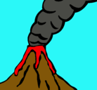 Dibujo Volcán pintado por tfyttyuoiuipoui8g8yf