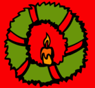Dibujo Corona de navidad II pintado por saul