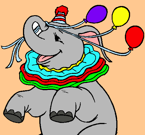 Elefante con 3 globos