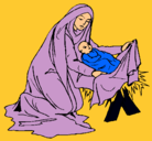 Dibujo Nacimiento del niño Jesús pintado por jaime