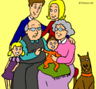 Dibujo Familia pintado por abraham