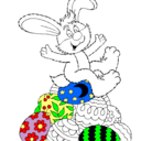 Dibujo Conejo de Pascua pintado por hector