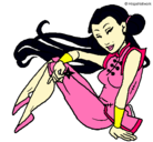 Dibujo Princesa ninja pintado por mileycyrus