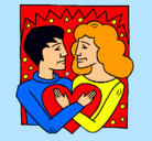 Dibujo Chico y chica enamorados pintado por EVAAYALA