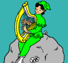 Dibujo Duende tocando el arpa pintado por xiomara5265495