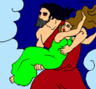 Dibujo El rapto de Perséfone pintado por MARI