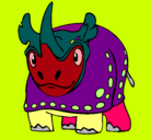 Dibujo Rinoceronte pintado por gabriela