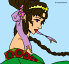 Dibujo Princesa china pintado por moogigantineitorchino