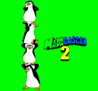 Dibujo Madagascar 2 Pingüinos pintado por junior