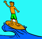 Dibujo Surfista pintado por michael