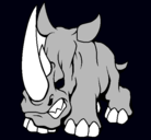 Dibujo Rinoceronte II pintado por sarita