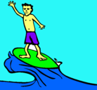 Dibujo Surfista pintado por jaheli