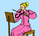 Dibujo Dama violinista pintado por matias