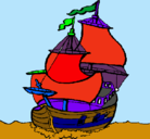 Dibujo Barco pintado por karen