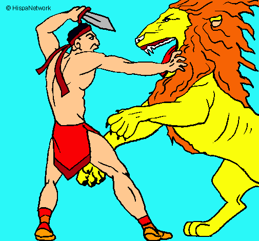 Gladiador contra león