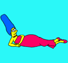 Dibujo Marge pintado por sandra