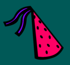 Dibujo Sombrero de cumpleaños pintado por nicol