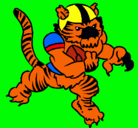 Dibujo Jugador tigre pintado por oncecaldas