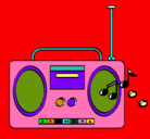 Dibujo Radio cassette 2 pintado por KARLAPF