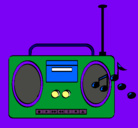 Dibujo Radio cassette 2 pintado por JARED