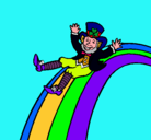 Dibujo Duende en el arco iris pintado por pedro