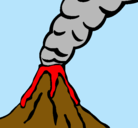 Dibujo Volcán pintado por italo
