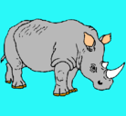 Dibujo Rinoceronte pintado por lucila