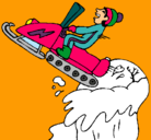 Dibujo Salto con moto de nieve pintado por dinorahmoreno