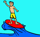 Dibujo Surfista pintado por andres