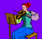 Dibujo Dama violinista pintado por joaqui