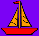 Dibujo Barco velero pintado por tami