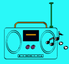 Dibujo Radio cassette 2 pintado por urielhernandez