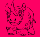 Dibujo Rinoceronte pintado por mariana
