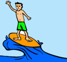 Dibujo Surfista pintado por christian