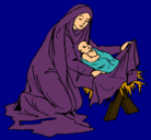 Dibujo Nacimiento del niño Jesús pintado por marc