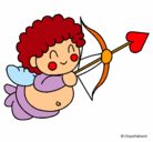 Dibujo Cupido pintado por camila