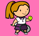 Dibujo Chica tenista pintado por little