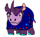 Dibujo Rinoceronte pintado por 2213