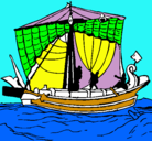 Dibujo Barco romano pintado por alefe