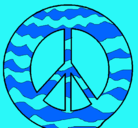 Dibujo Símbolo de la paz pintado por andrea