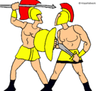 Dibujo Lucha de gladiadores pintado por alon