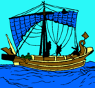 Dibujo Barco romano pintado por hannahmontan