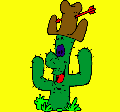 Cactus con sombrero