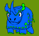 Dibujo Rinoceronte pintado por NATALIA