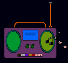 Dibujo Radio cassette 2 pintado por asdf.mbncxsdf