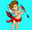 Dibujo Cupido pintado por bran